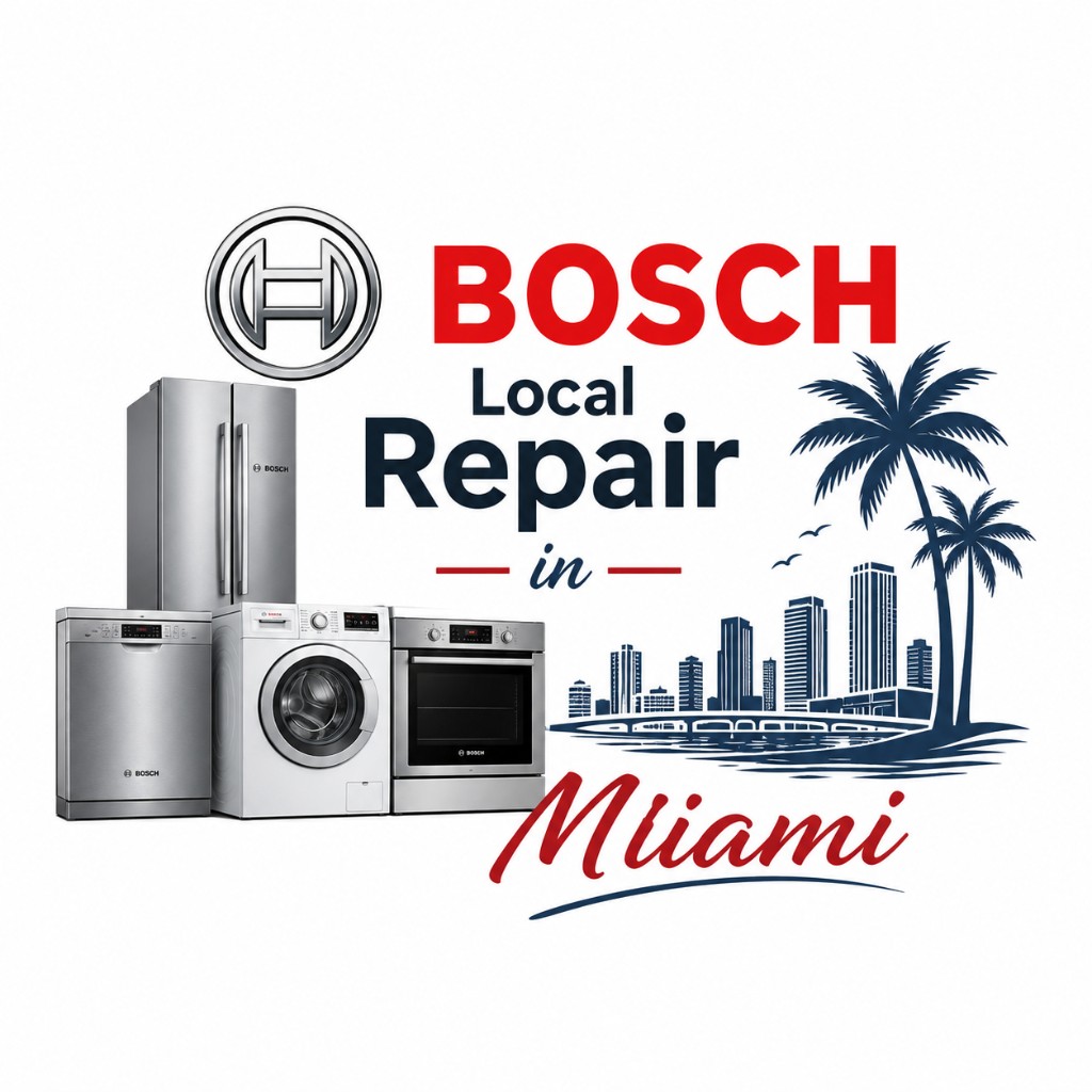 DCS Appliance Repair in Miami skyline illustration
