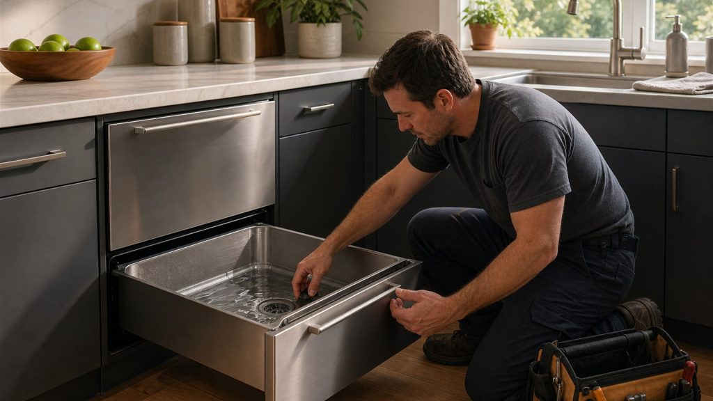 DCS DishDrawer Not Draining: Water Left in the Drawer After a Cycle